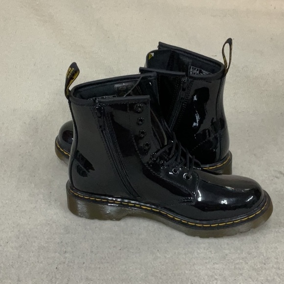 Dr. Martens Glossy Black Lace-Up Boots - Picture 4 of 7